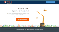 Desktop Screenshot of e-certs.com
